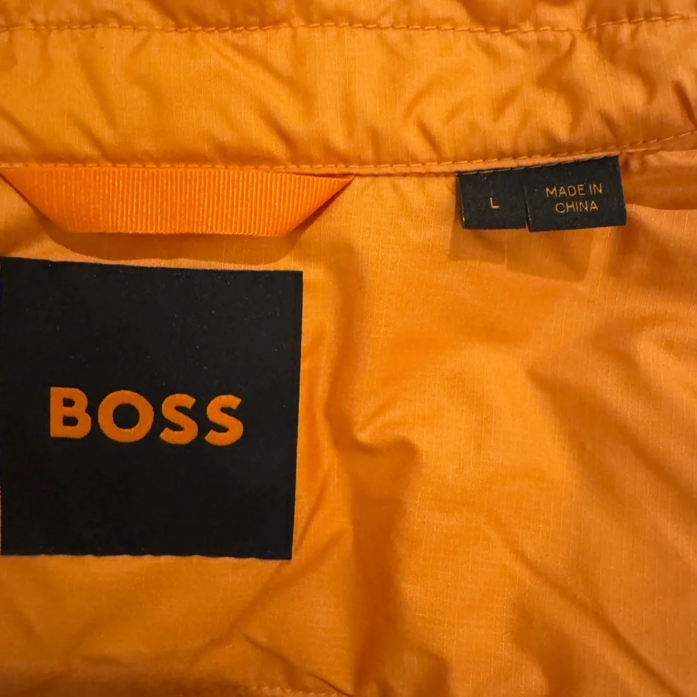 BOSS Men's Bright Orange Lightweight Shirt Jacket Like New
